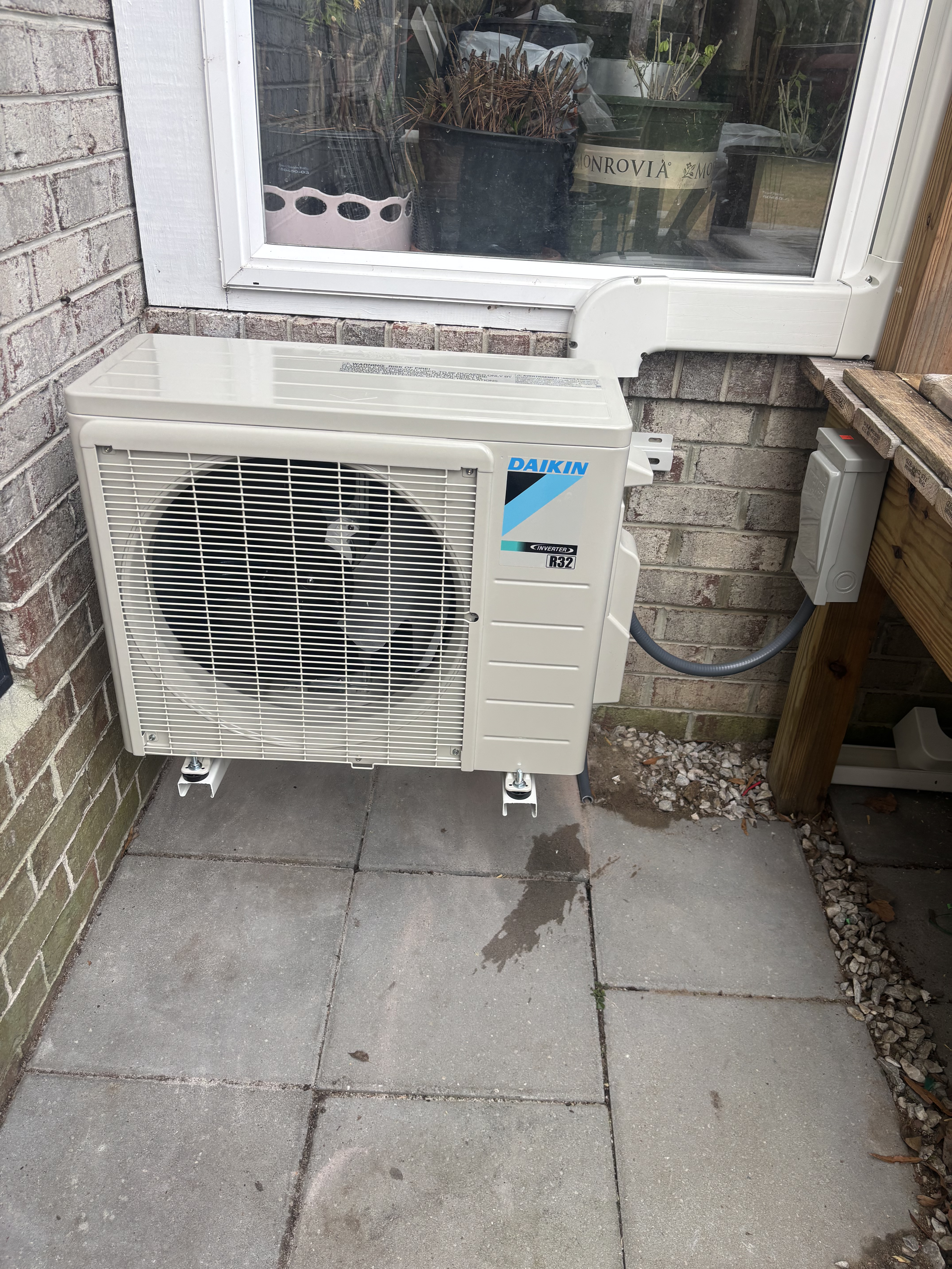Daikin mini-split outdoor unit installation